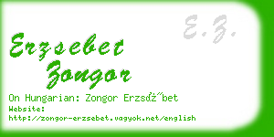 erzsebet zongor business card